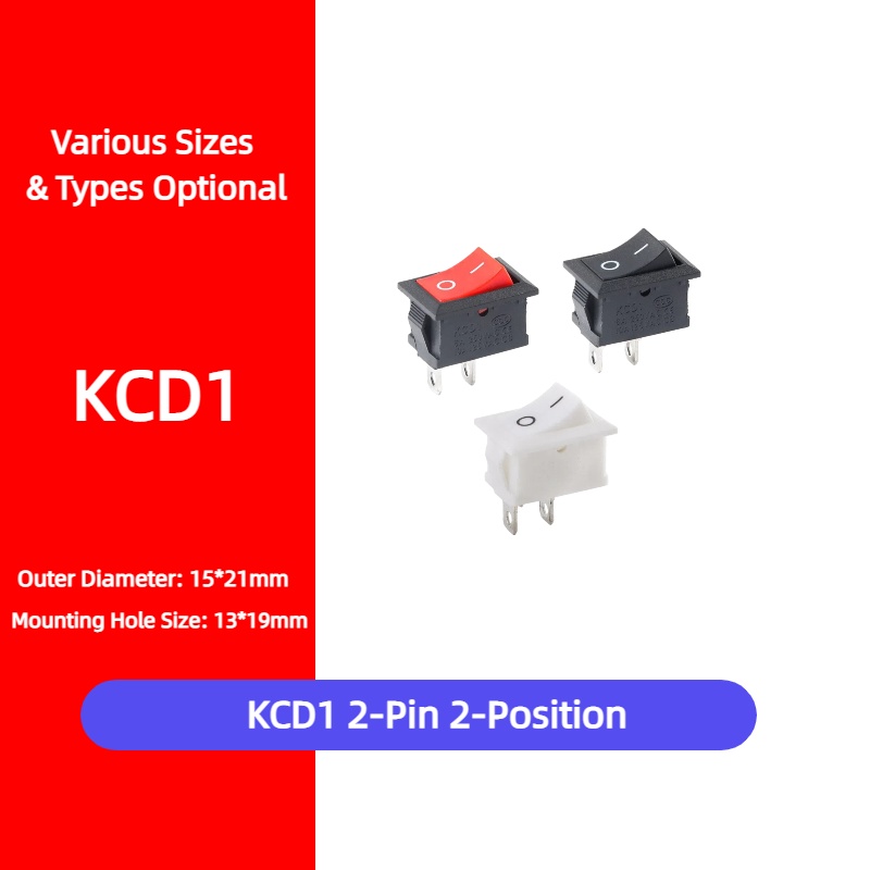 Diy Boat Electronics - 5Pcs KCD1 2Pin 21*15mm 스냅인 보트