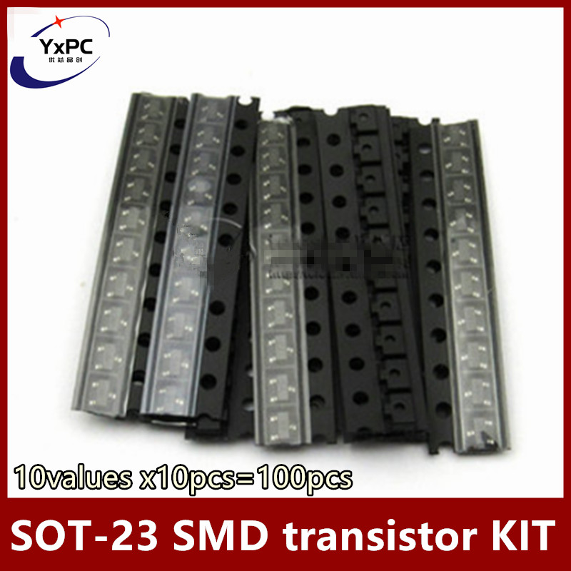 Mosfet Transistor Set - 10 값 x10pcs = 100pcs SOT-23