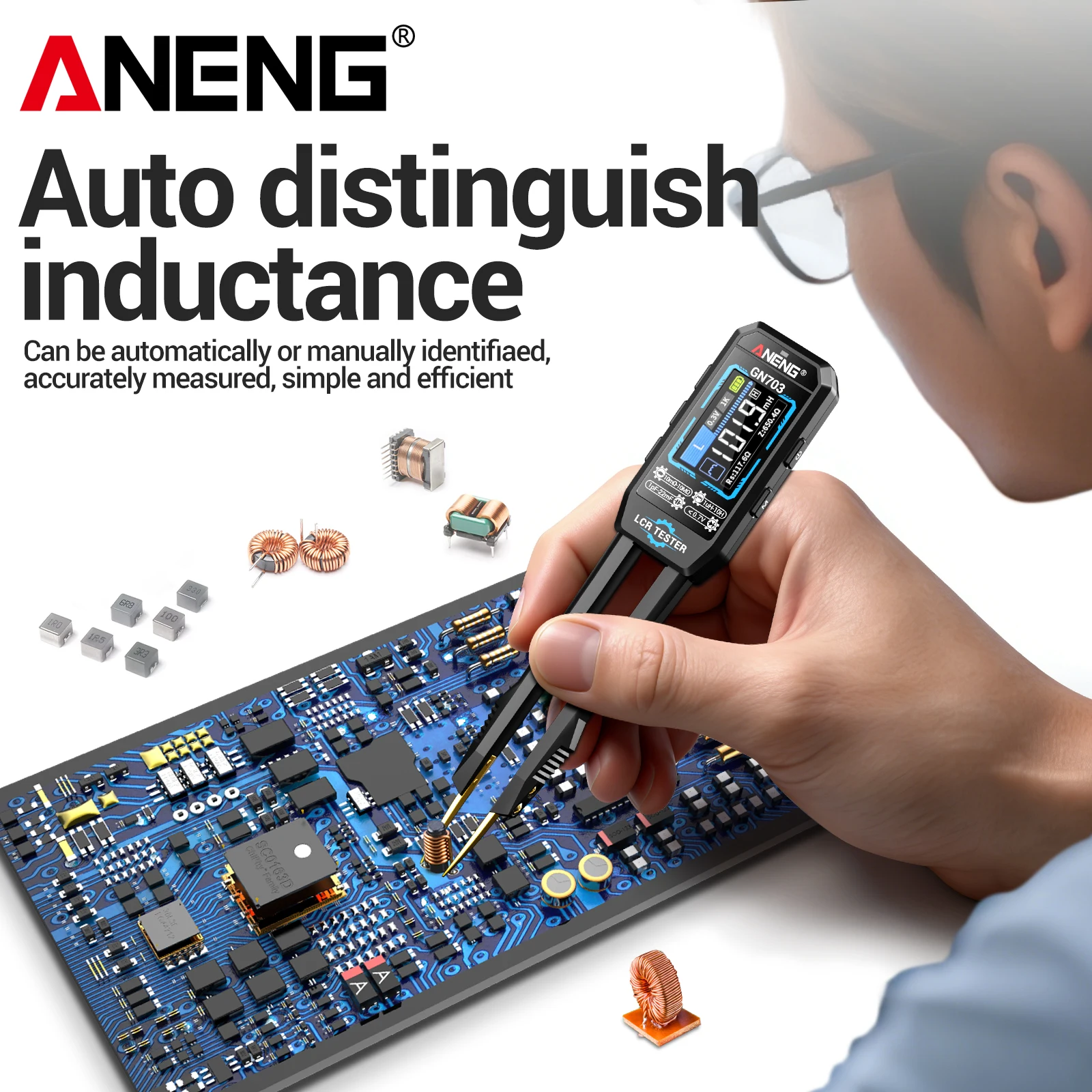Logic Analyzer Usb - ANENG GN703 USB 충전식 휴대용 디지털
