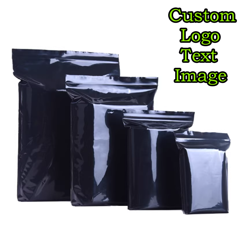 Diy Electronics Logo - 100PCS 블랙 PE 플라스틱 지퍼락 백