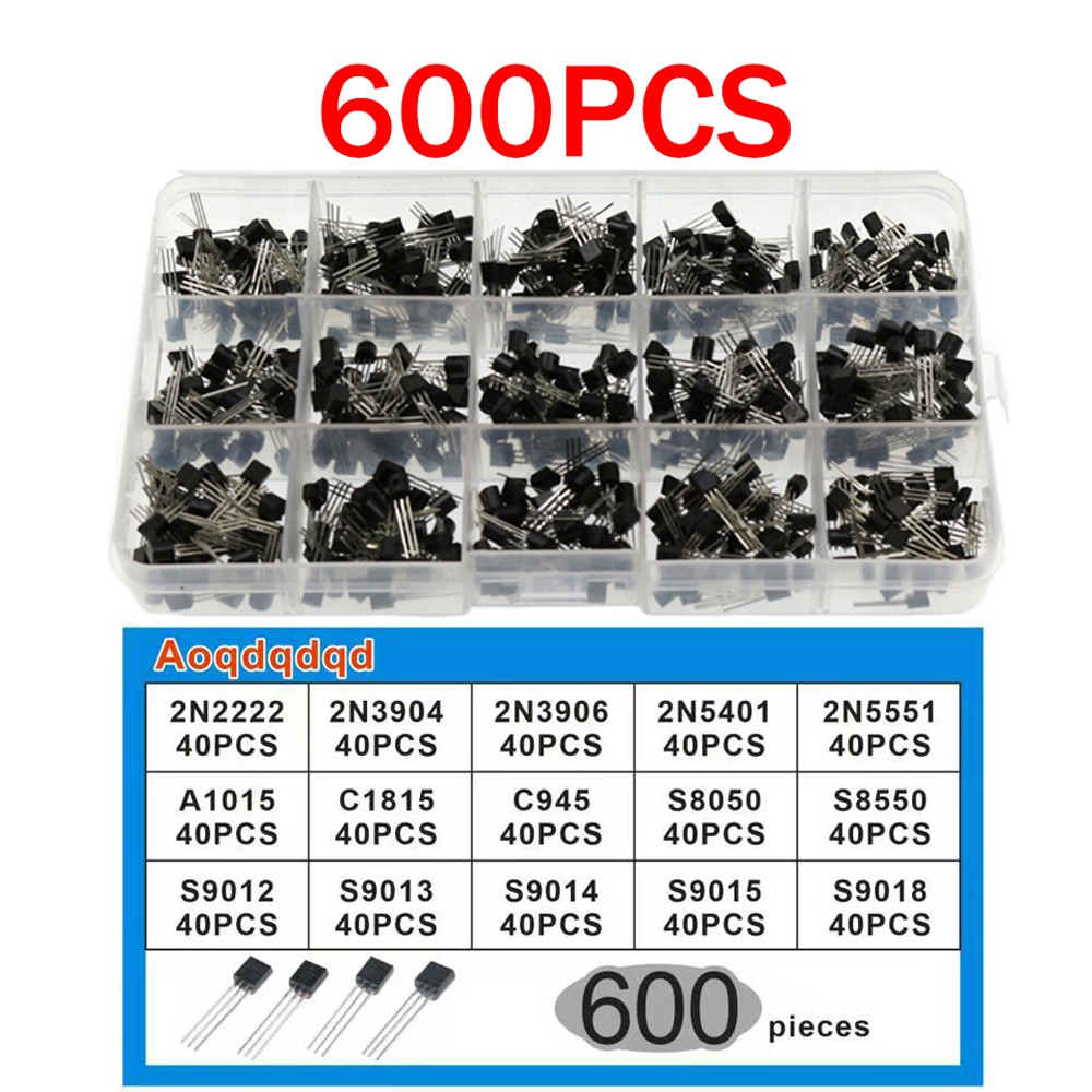 Mosfet Transistor Set - 600개 트랜지스터 키트 A1015 C1815 C945