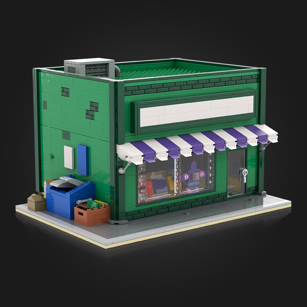 Diy Electronics Shop - MOC 영화 거리 풍경 안드로이드 던전