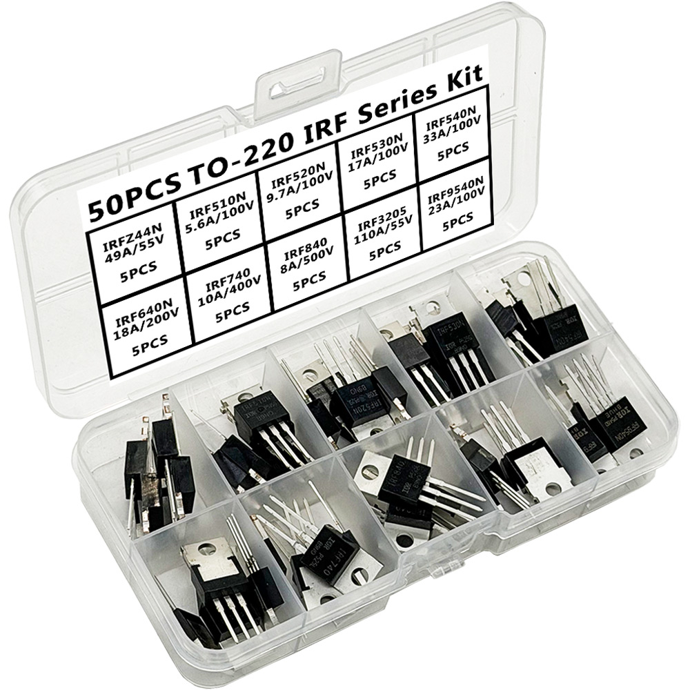 50개 TO-220 IRF 시리즈 키트 IRFZ44N  - Mosfet Transistor Set 리뷰 및 가격