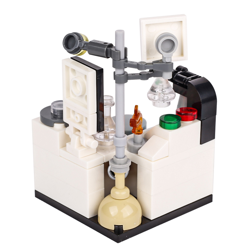 MOC 도시 실험실 실험실 빌딩 블록 키트 후크 비커  - Diy Electronics Workbench 리뷰 및 가격