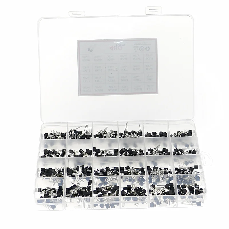 480Pcs 24 가지 유형 NPN PNP 트랜지스터  - Mosfet Transistor Set 리뷰 및 가격