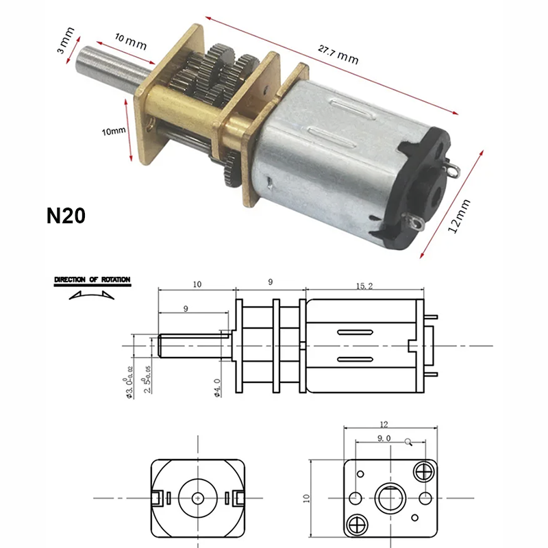 GA12-N20 DC 기어 모터 역방향 제어 저소음,  - Diy Boat Electronics 리뷰 및 가격