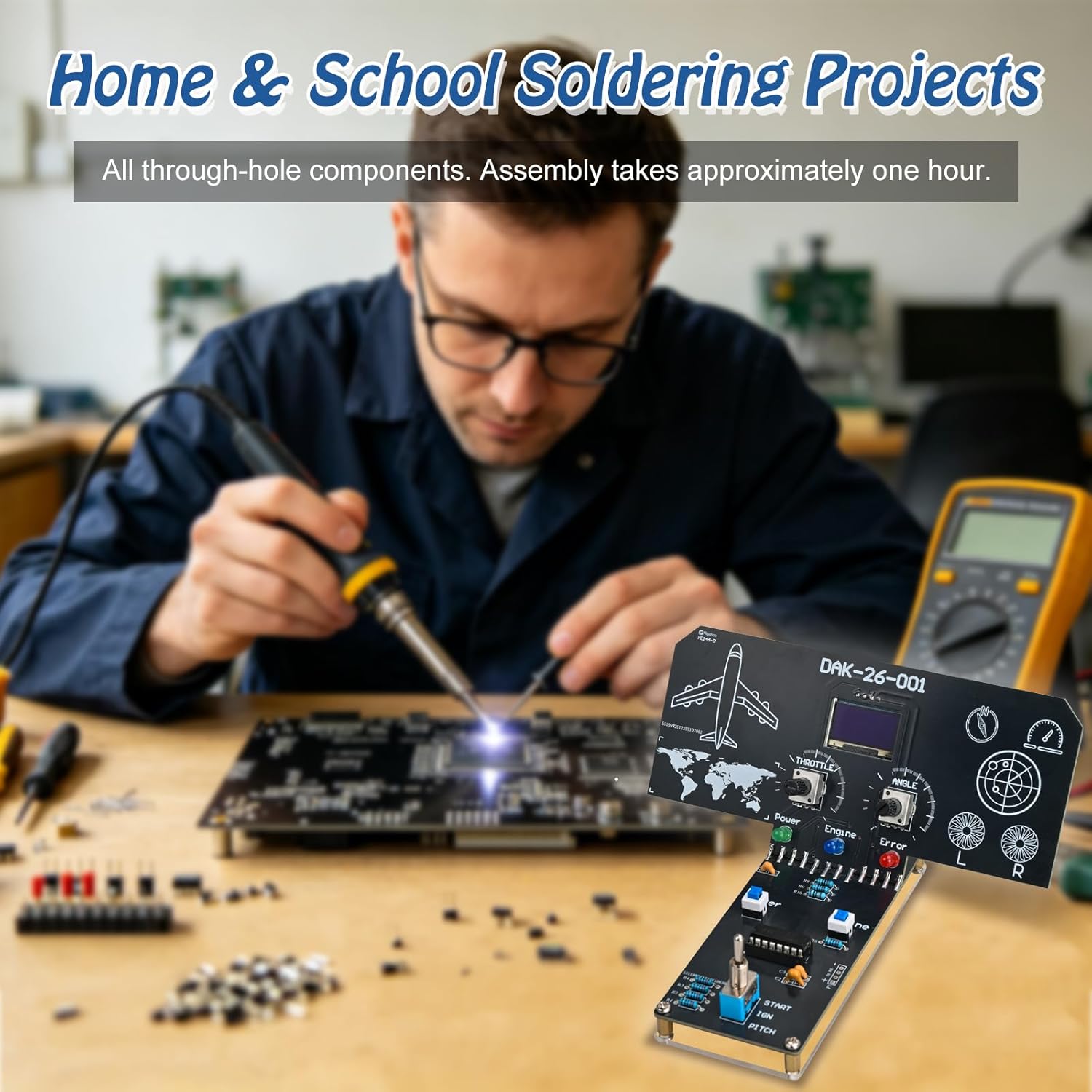 LCD 및 음향 효과를 갖춘 비행 시뮬레이터 DIY 납 - Diy Electronics Projects For Students 리뷰 및 가격