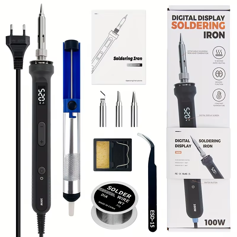 100W 디지털 납땜 인두 키트 오토바이 수리 및 전자 - Diy Electronics Repair 리뷰 및 가격