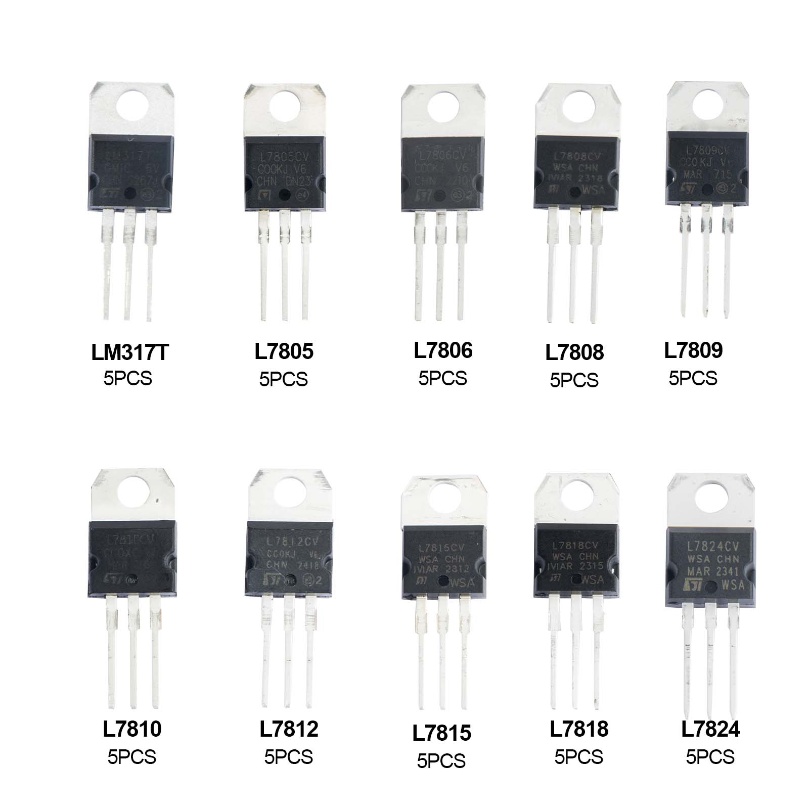 50pcs 전압 조정기 키트 10 값 T0-220 St - Mosfet Transistor Set 리뷰 및 가격