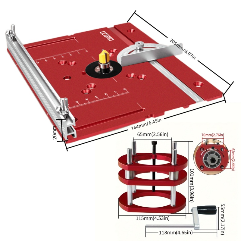 알루미늄 라우터 리프트 베이스 키트(인서트 플레이트 포 - Diy Electronics Workbench 리뷰 및 가격