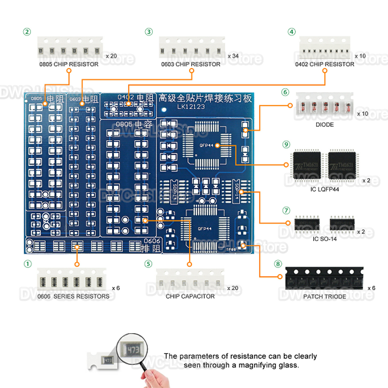 08 패치 구성 요소 용접 연습 보드 키트 SMD/SM - Diy Electronics Workbench 리뷰 및 가격