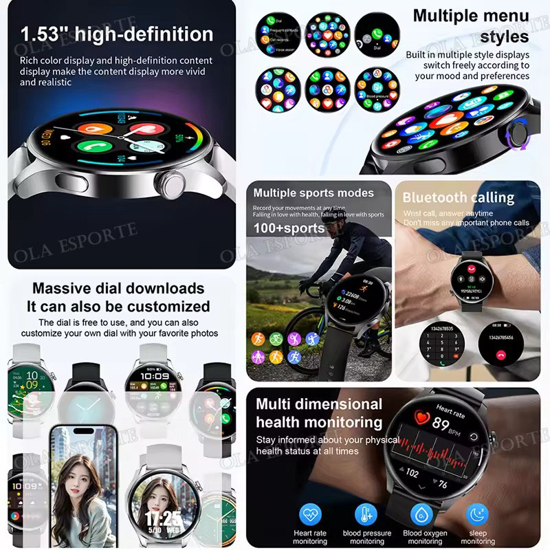 남녀공용 새로운 스마트워치 BT 통화 메시지 알림 건강 - Diy Electronics For Adults 리뷰 및 가격