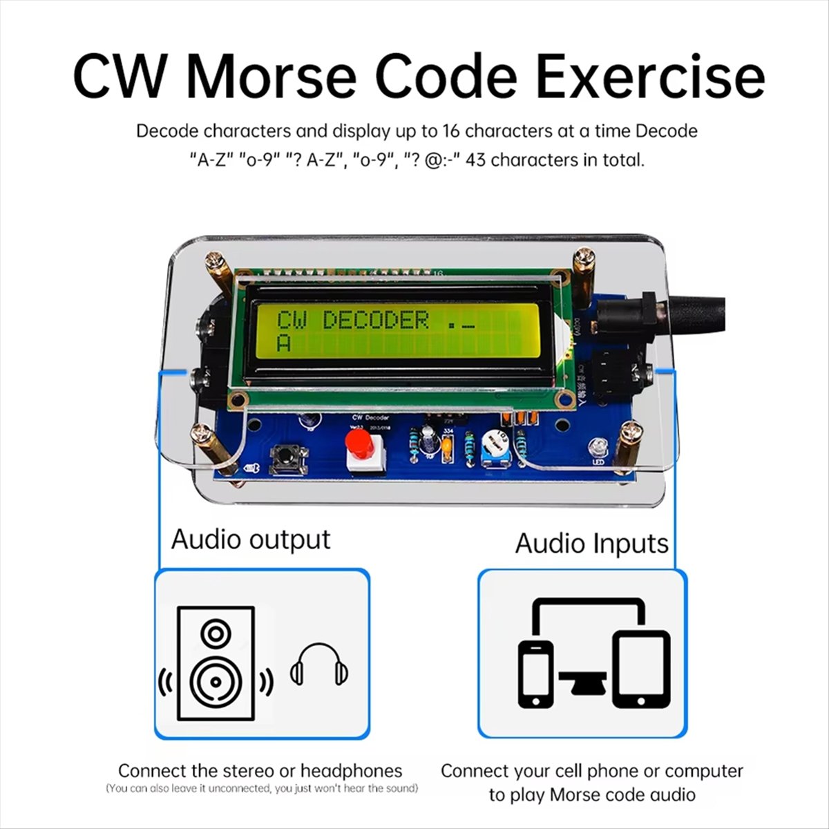 HDL DC9V CW 모스 코드 디코더 회로 기판 용접 - Diy Electronics Board 리뷰 및 가격